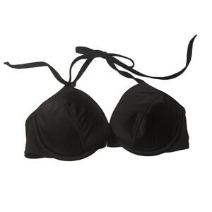 Victoria’s Secret Black Bikini Top Size 36C tie neck